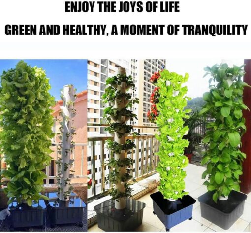Hydroponic Tower Kit Hydroponic Planting System, Hydroponic Vertical Planting, Suitable for Home Kitchen Gardening Gardening Enthusiasts - Image 2