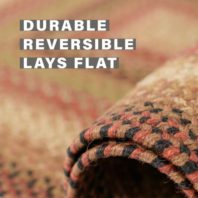 Homespice Gingerbread Jute Brown Braided Rugs 5x8' Oval for Living Room, Bedroom Rug and Dining Room. Pet Friendly. Decor Styles- Farmhouse Rug, Rustic, Vintage, Cottage, Primitive, Country, Boho Rug - Image 8