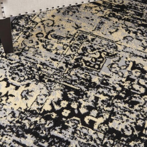Nourison Grafix Traditional Black 7' x 10' Area Rug, Easy Clean, Non Shedding, Bed Room, Living Room, Dining Room, Kitchen (7x10) - Image 3