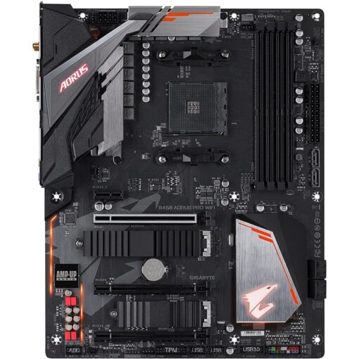 GIGABYTE B450 AORUS PRO Wi-Fi (AMD Ryzen AM4/ATX/M.2 Thermal Guard with Onboard Wi-Fi/HDMI/DVI/USB 3.1 Gen 2/DDR4/Motherboard) - Image 4