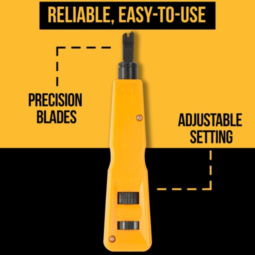 InstallerParts Network Tool Kit 15 In 1 (2 Pack)- RJ45 Crimper Tool Cat 5 Cat6 Cable Electrical Tester, Gauge Wire Stripper Cutting Twisting Tool, Ethernet Punch Down Tool, Screwdriver, Knife - Image 6