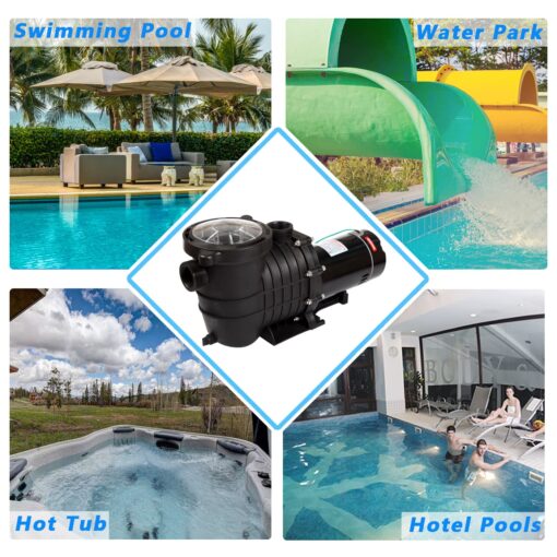 TOPWAY 2HP 110v Swimming Pool Pump 111GPM Filter Garden lnground and Above Ground Pools Water Pump - Image 2