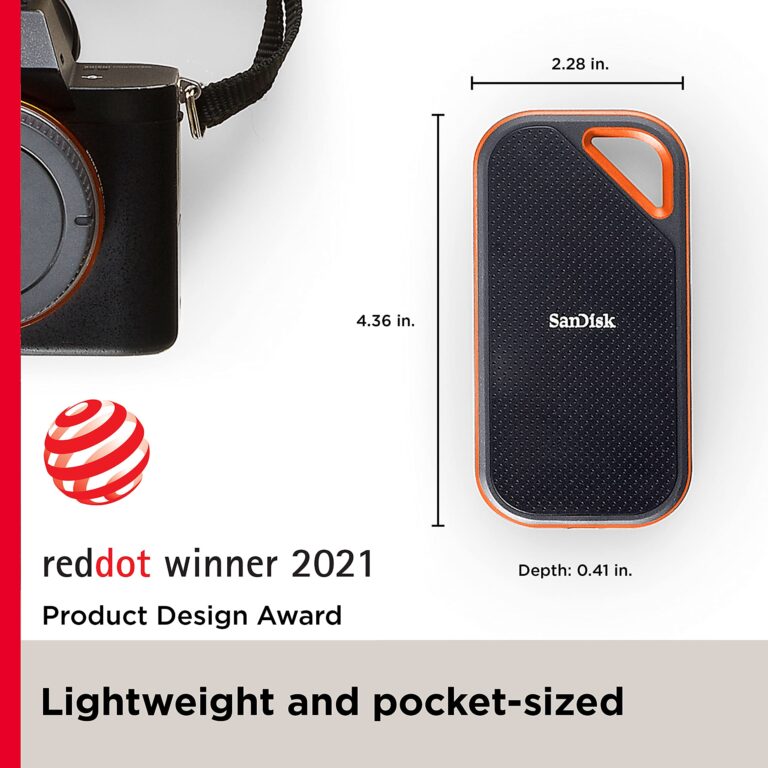 SanDisk 2TB Extreme PRO Portable SSD - Up to 2000MB/s - USB-C, USB 3.2 Gen 2x2, IP65 Water and Dust Resistance, Updated Firmware - External Solid State Drive - SDSSDE81-2T00-G25 - Image 6
