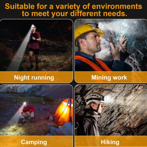 Hunting friends Superbright Mining Headlight,High Power Rechargeable Miner Lamp for Hard Hat Led Lights Professional Waterproof Headlight KL7M.F Explosion Proof Miner's Headlamp - Image 6