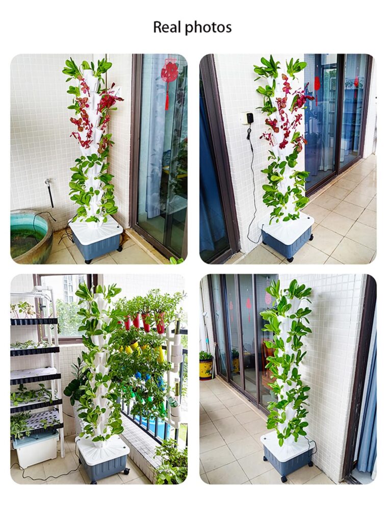 Hydroponics Growing System Kit Tower,Herb Garden Vegetable Outdoor Indoor Hydroponics Growing System for Gardening Lover - Image 2