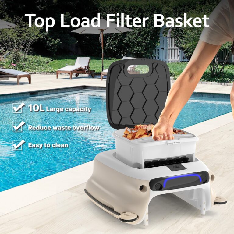 POOLPURE Pool Skimmer Robot with 10 Hours Runtime, Big Battery Instead of Solar Panel, Manual Remote Control Pool Surface Skimmer Robotic, Automatic Pool Skimmer (Skimmer Without Solar Panel) - Image 4