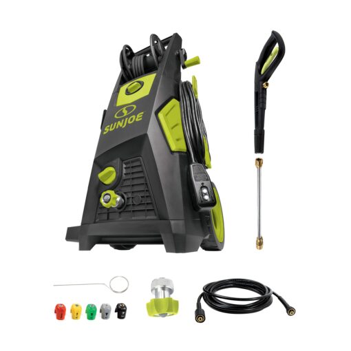Sun Joe SPX3501 Brushless Induction Electric Pressure Washer W/Brass Hose Connector & Hose Reel