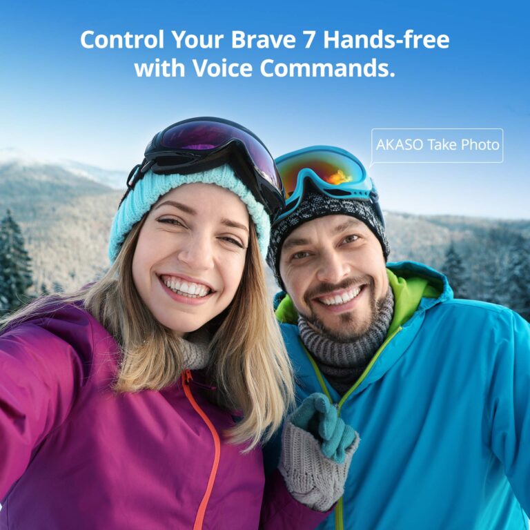 AKASO Brave 7 Action Camera 4K30FPS 20MP with 256GB U3 MicroSDXC Memory Card, Waterproof Camera with Touch Screen IPX8 33FT EIS 2.0 Zoom Support External Mic Voice Control with 2X 1350mAh Batteries - Image 4
