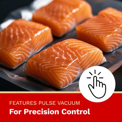 The Harvest Company Commercial Grade Vacuum Food Sealer, Powerful 550 Watt Suction, Seals Up to 15" Wide Bags with a 5mm Heat Bar, Stainless Steel, Digital Display - Image 6