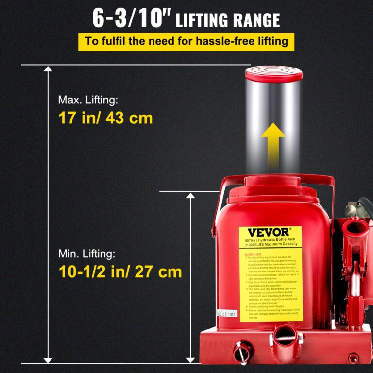 Bestauto Bottle Jack 50 T, Car Jack Hydraulic Floor Jack 110000LBS with Pneumatic & Manual Hand Pump, Air Jack Heavy Duty Auto Truck Repair Lift - Image 8