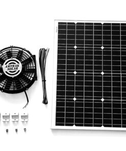 Amtrak Solar 12-Inch Solar Attic Fan, Powerful 100 Watt Vent Fan Quietly Cools Attic, Garage, or Greenhouse & Ventilates to Protect Against Moisture Plug and Play Waterproof