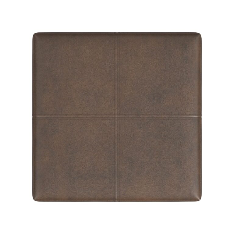 HomePop Home Decor |K2380-E910 | Luxury Large Faux Leather Square Storage Ottoman | Ottoman with Storage for Living Room & Bedroom, Brown Faux Leather - Image 10