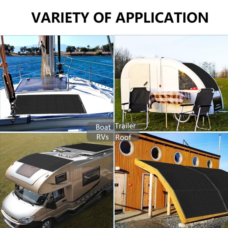 XINPUGUANG Flexible Solar Panel 200 Watts Monocrystalline Fiberglass Solar Modules Charger Off-Grid for 12V System Boat RV Cabin Van Car Uneven Surfaces (200W) - Image 2