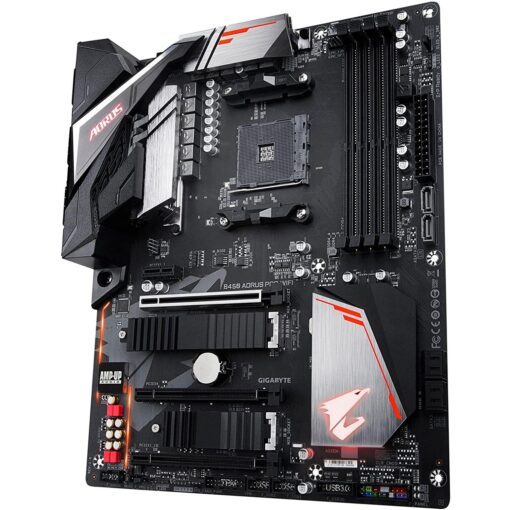 GIGABYTE B450 AORUS PRO Wi-Fi (AMD Ryzen AM4/ATX/M.2 Thermal Guard with Onboard Wi-Fi/HDMI/DVI/USB 3.1 Gen 2/DDR4/Motherboard) - Image 3