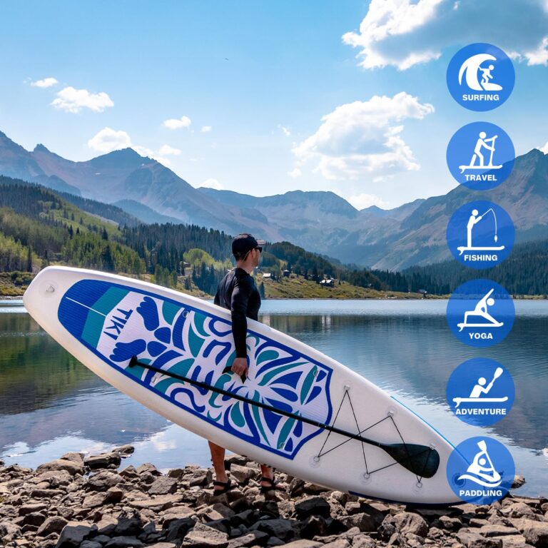 FunWater Inflatable 10'6×33"×6" Ultra-Light (17.6lbs) SUP for All Skill Levels Everything Included with Stand Up Paddle Board, Adj Floating Paddles, Pump, ISUP Travel Backpack, Leash,Waterproof Bag - Image 3