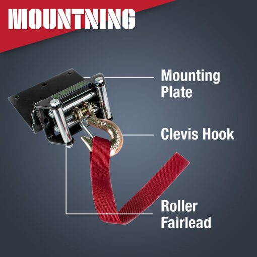 Stealth Winches UTV ATV Winch 3500lb, 12v Electric Winch with 2 Wireless remotes and Steel Rope, Perfect for Off-Road Towing Trailer Winch Truck Portable Winch, with Roller Fairlead & Mounting Plate - Image 7