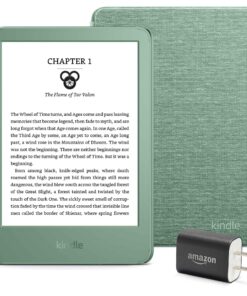 Kindle Essentials Bundle including Kindle (2024 release) - Matcha, Fabric Cover - Matcha, and Power Adapter