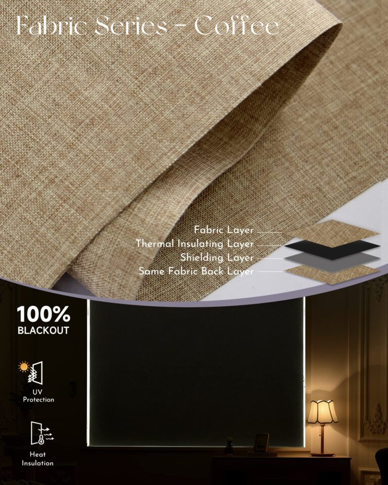 Graywind Motorized Roller Shades Work with Alexa Google Smart Blackout Shades with Remote Insulated Triple Weaved Fabric Window Blinds with Valance for Smart Home Office, Customized Size (Coffee) - Image 4