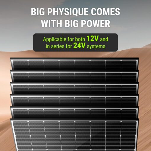 Newpowa 250W Solar Panel Monocrystalline for 12V 24V Norminal System with High-Efficiency Voltage Boost 15V Cells Works Best with MPPT Controller Charger Off-Grid for RV Marine Boat 250 Watts - Image 7