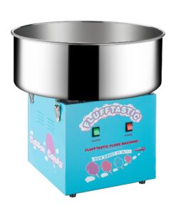 Cotton Candy Machine - 1000W Flufftastic Floss Maker with Stainless-Steel Pan - Cotton Candy Maker Machine and Sugar Scoop for Home Carnival Birthday Party or Festival by Great Northern Popcorn (Blue)
