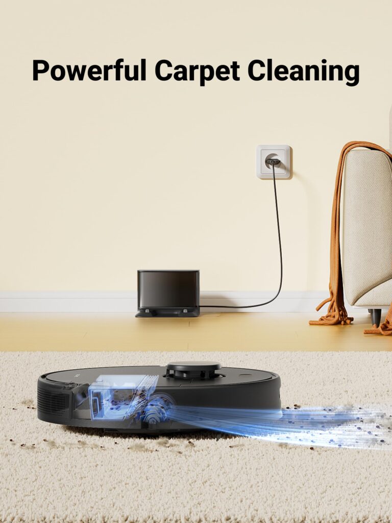 DREAME D9 Max Gen 2 Robot Vacuum and Mop Combo, LDS Navigation, 6000Pa Strong Suction Power, 240mins Runtime, 2-in-1 Sweep and Mop, WiFi, APP, Voice Control - Image 4