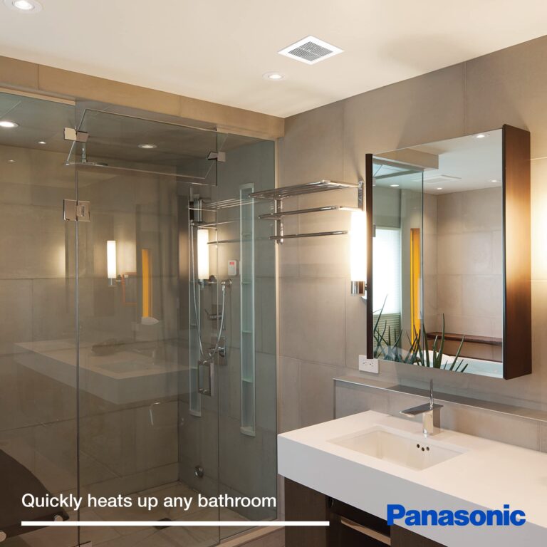 Panasonic FV-0511VH1 WhisperWarm DC Bathroom Fan with Heater - Simplified Ventilation and Heat - 50-80-110 CFM - Image 3