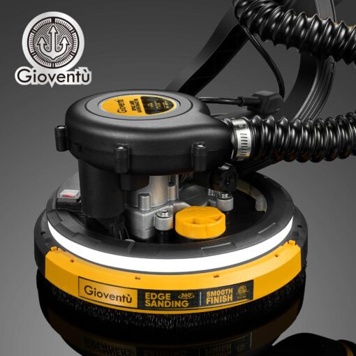 Drywall Sander, 750W Powerful Electric Drywall Sander with Vacuum Attachment, Auto Dust Collection, 7 Variable Speed 900-1800RPM, Dustless Wall Sander with Long Power Cord for Popcorn Ceiling, Drywall - Image 6