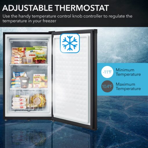 Whynter CUF-301SS Upright Freezer, 3 Cubic Feet, Stainless Steel - Image 2
