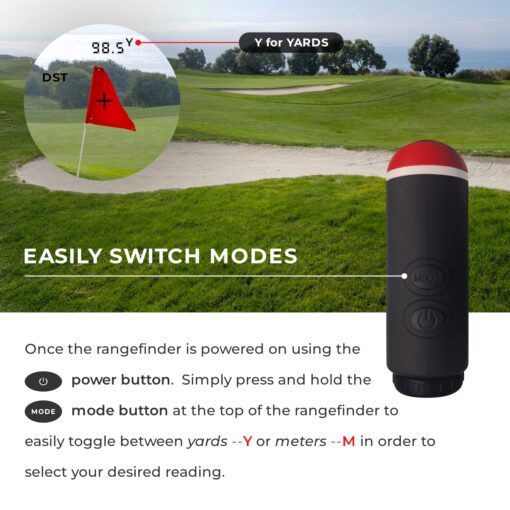 My Golfing Store Eagle Eye Elite Golf Rangefinder with Slope | Precision Laser Range Finder for Golfing | Magnetic Holder | with Batteries | Yardage Measuring Device | Accessories Included - Image 3