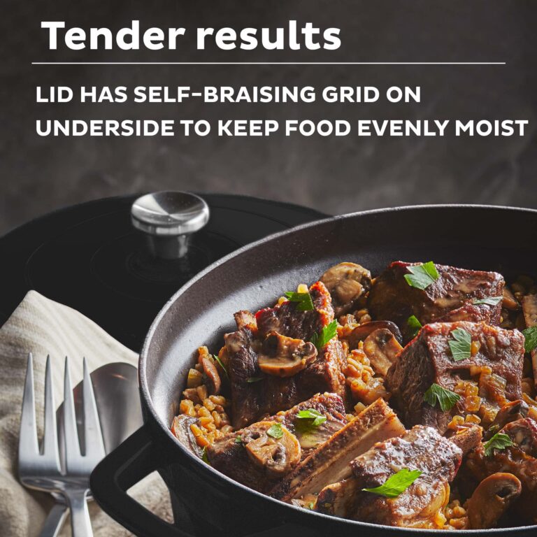 Instant Electric Round Dutch Oven, 6-Quart 1500W, From the Makers of Instant Pot, 5-in-1: Braise, Slow Cook, Sear/Sauté, Cooking Pan, Food Warmer, Enameled Cast Iron, Included Recipe Book, Black - Image 6