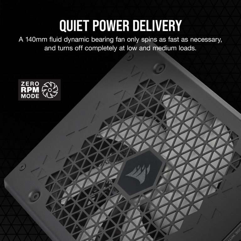 Corsair HX1500i Fully Modular Ultra-Low Noise ATX Power Supply - ATX 3.0 & PCIe 5.0 Compliant - Fluid Dynamic Bearing Fan - CORSAIR iCUE Software Compatible - 80 Plus Platinum Efficiency - Black - Image 5
