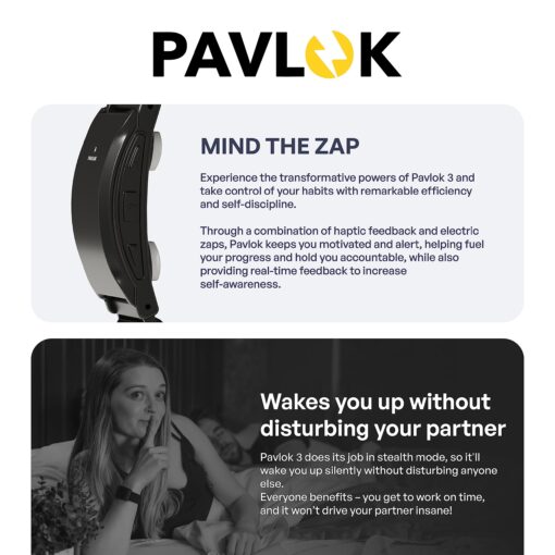 Pavlok 3 - Wearable Silent Alarm and Personal Life Coach - Enhance Mindfulness, Develop Good Habits - Monitor Steps, Activity, and Sleep Patterns - Image 8