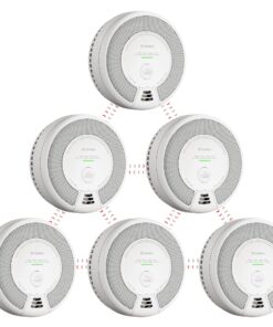 X-Sense Wireless Interconnected Combination Smoke and Carbon Monoxide Detector, 10-Year Battery Powered Fire and CO Alarm, SC06-W, 6-Pack