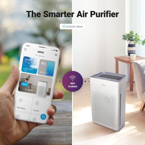WINIX AM90 Air Purifier for Home Large Room Up to 1740 Ft² in 1 Hr With Air Quality Monitor, True HEPA, Carbon Filter and Auto Mode, Captures Pet Allergies, Smoke, Dust - Image 10