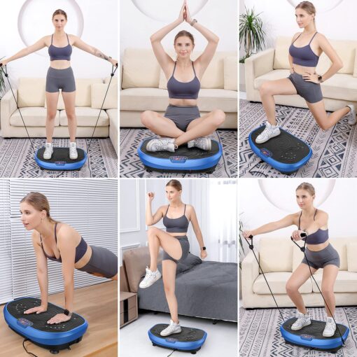 AXV Vibration Plate Exercise Machine Whole Body Workout Music Vibrate Fitness Platform Lymphatic Drainage Machine for Weight Loss Shaping Toning Wellness Home Gyms Workout - Image 3