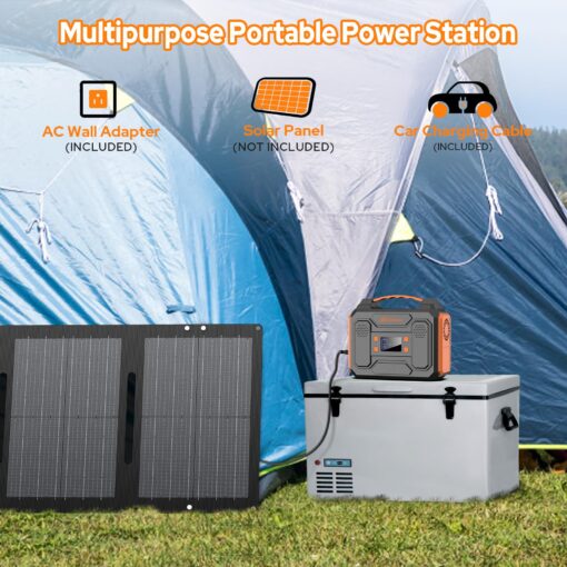 Portable Power Station 300W Solar Generator 280Wh (without Solar Panel), 110V Portable Power Bank with AC Outlet Pure Sine Wave, DC, USB QC3.0, External Lithium Battery Pack for Camping RV Outdoor Use - Image 6