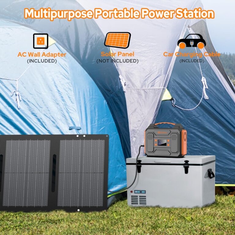 Portable Power Station 300W Solar Generator 280Wh (without Solar Panel), 110V Portable Power Bank with AC Outlet Pure Sine Wave, DC, USB QC3.0, External Lithium Battery Pack for Camping RV Outdoor Use - Image 6