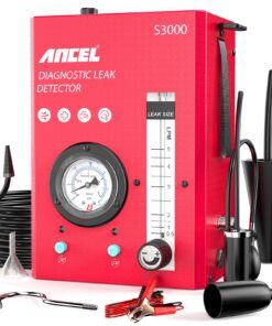 ANCEL S3000 Smoke Machine Automotive with Built-in Air Compressor, Pressure Gauge & Adjustable Flow Meter, Automotive Smoke Machine Leak Detector for EVAP,Fuel,Vacuum,Intake,Exhaust & More Car System