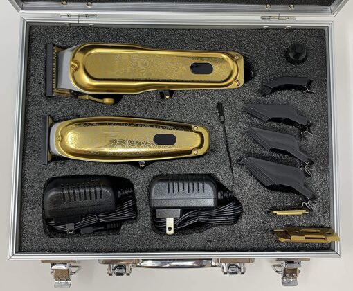 XPERSIS PRO Cordless Hair Clipper + Hair Trimmer for Mens and Barbers +Shaver with Sharp Blades, Cord/Cordless Electric Razor for Mens Gold - Image 6