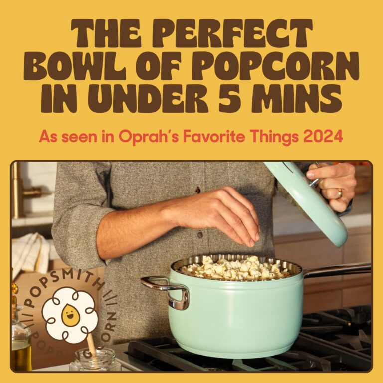 Popsmith Popcorn Popper in Butter - 6 Quart Stovetop Popcorn Machine - Stainless Steel Popcorn Maker Compatible with All Stovetops - Image 9
