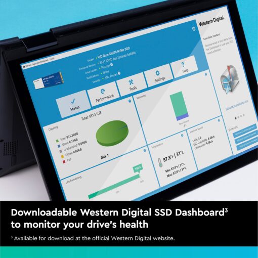 Western Digital 2TB WD Blue SN570 NVMe Internal Solid State Drive SSD - Gen3 x4 PCIe 8Gb/s, M.2 2280, Up to 3,500 MB/s - WDS200T3B0C - Image 4