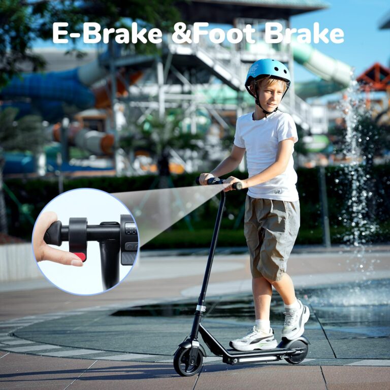 iScooter IK3 Electric Scooter for Kids Ages 6-12, 150W Motor, LED Display, 3 speeds Adjustable, Colorful Lights, Double Brake, Kids Electric Scooter with Magnetic Charging, Light Pink (Black) - Image 3