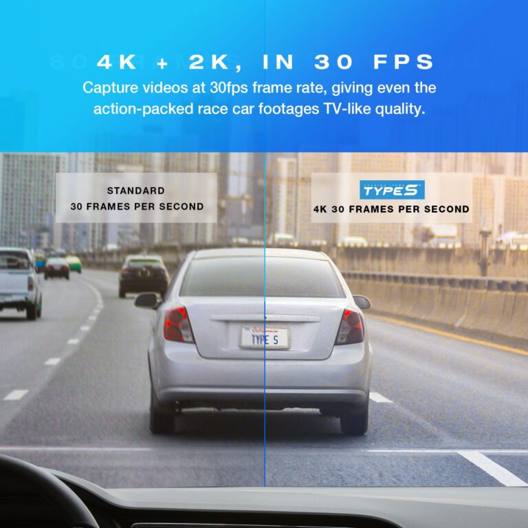 Type S S402 PRO 2-Channel Dash Cam with IR | 4K Front & 2K Cabin View | Optional 1080p Rear Camera | Enhanced Night Vision | Secure Mount | 24-Hr Surveillance | Wi-Fi & App Connectivity - Image 6