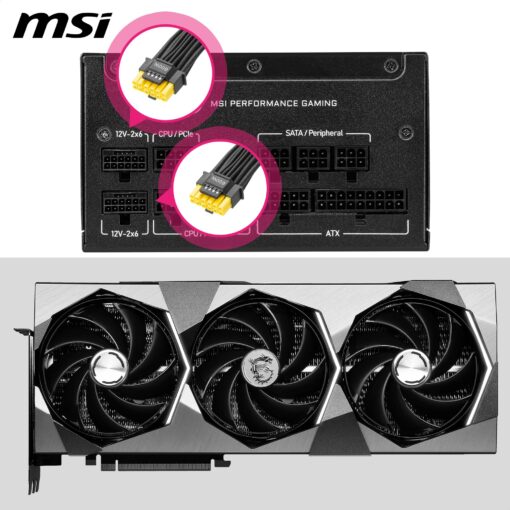 MSI MPG A1000GS PCIE5 ATX 3.1 Gaming Power Supply - Full Modular - 80 Plus Gold Certified 1000W - 100% Japanese 105°C Capacitors - ATX PSU - 10 Year Warranty - Image 5