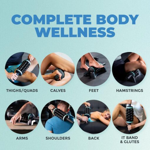 Chirp RPM Rolling Percussive Massager, Percussive Therapy, Whole Body Relief, Deep Tissue and Muscle Recovery, Percussion Massage, Rechargeable, Hands-Free Base, Powerful, 5-Speed Reversible Spin - Image 5