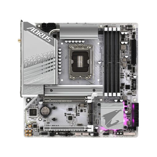 GIGABYTE Z790M AORUS Elite AX ICE LGA 1700 Intel Z790 M-ATX Motherboard with DDR5, Triple M.2, PCIe 5.0, USB 3.2 Gen2X2 Type-C, Intel Wi-Fi 6E, 2.5GbE LAN, Q-Flash Plus, EZ-Latch Plus - Image 5