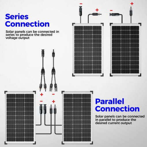 Voltset 200W 12V Solar Panels, High Efficiency 9BB Cell Monocrystalline Solar Panel IP67 Waterproof, Suitable for RV, Marine, Rooftop, Home, Yacht, Off-Grid Applications (2-Pack 100W) - Image 5