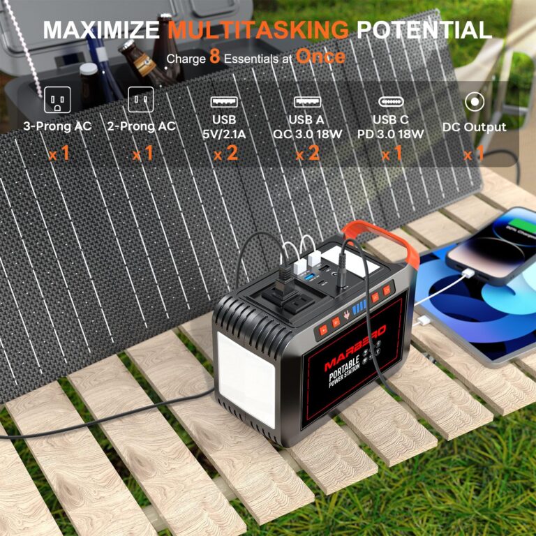 MARBERO 148Wh Solar Generator with Solar Panel Included Portable Power Station 200W with Foldable Solar Panel 40W Set for Camping Outdoor Hiking Fishing Emergency - Image 7
