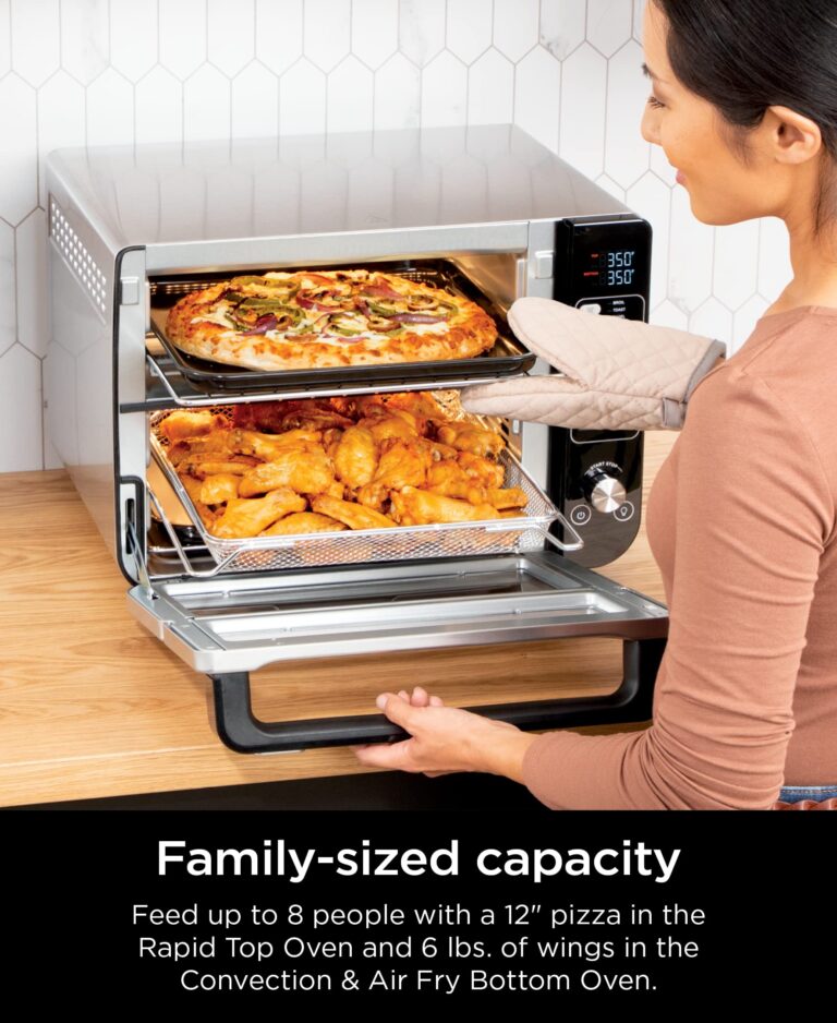 Ninja DCT401 12-in-1 Double Oven with FlexDoor, FlavorSeal & Smart Finish, Rapid Top Convection and Air Fry Bottom , Bake, Roast, Toast, Air Fry, Pizza and More, Stainless Steel - Image 6