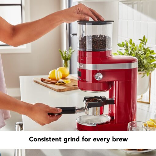 KitchenAid Burr Coffee Grinder - KCG8433 - Empire Red, 10 Oz - Image 6